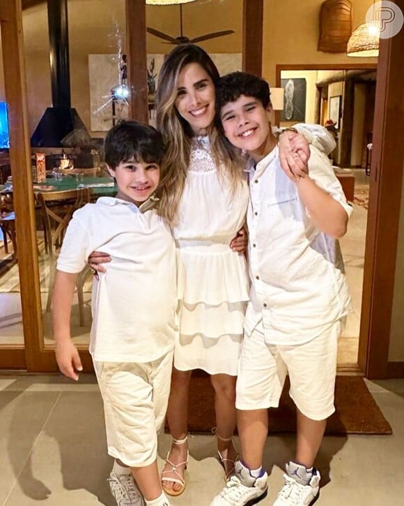Wanessa, separada de Marcus Buaiz em 2022, posa com os dois filhos no réveillon: José Marcus e João Francisco