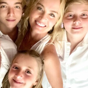 Angélica é mãe de 3 filhos, Eva, Benício e Joaquim