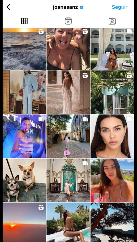 Joana Sanz fez a 'limpa' no feed do Instagram: das últimas seis publicações, três tinham relação com o jogador