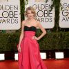 Taylor Swift escolheu um lindo tomara-que-caia Carolina Herrera em preto e rosa no Globo de Ouro 2014