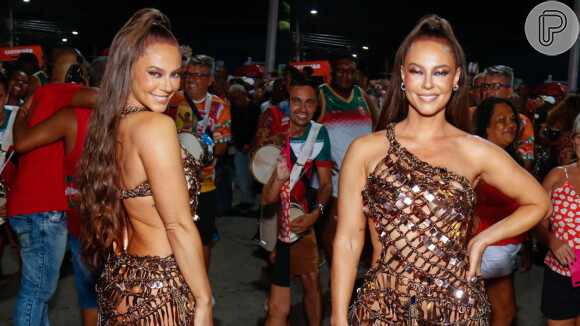 Look de Paolla Oliveira em ensaio de Carnaval: atriz reinou com um modelo vazado