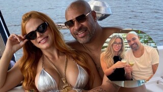 Adriano Imperador posta foto abraçado com mulher e ex detona em comentário. Confira!