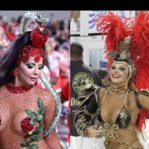 Viviane Araujo fez uma comparação de seu corpo nas redes sociais