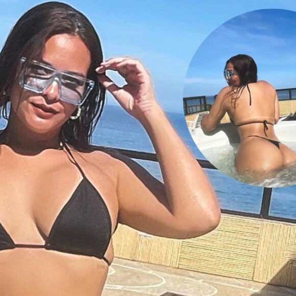 Geisy Arruda aumentou a temperatura da web ao surgir à vontade aproveitando dia de sol