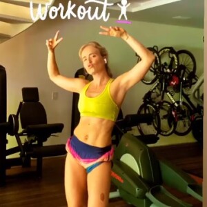 Angélica costuma compartilhar registros de seus treinos