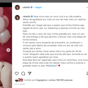 Rafaella Santos fez ensaio com o mesmo look da festa