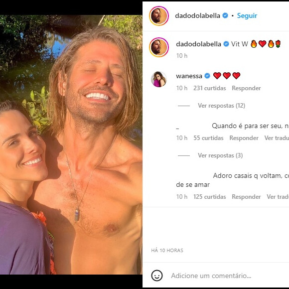 Fãs de Wanessa e Dado Dolabella comemoraram o namoro do casal