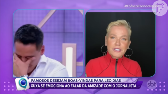 Leo Dias não conteve as lágrimas ao assistir ao depoimento de Xuxa