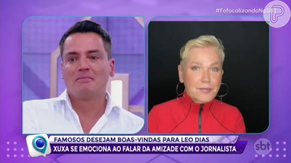 Xuxa sobre Leo Dias: 'Eu chamo de Leozinho, dá vontade de botar no colo e encher de beijo, de abraço, de carinho. Odeio quando vejo as pessoas falando mal dele'