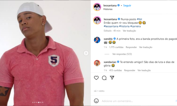 Fotos antigas de Leo Santana já receberam mais de 150 mil likes no Instagram