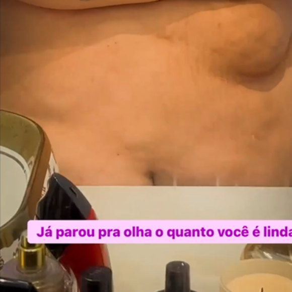 Thais Carla exibiu o corpo em zoom e convocou seguidores a amarem o próprio corpo