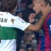 Neymar se estranhou com Damián Suárez, seu marcador durante toda a partida