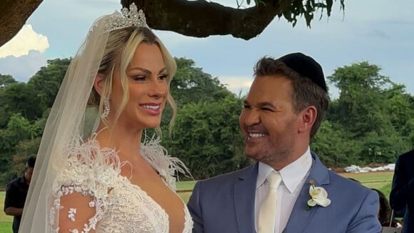 Casamento do sertanejo Eduardo Costa tem vestido de noiva ousado e detalhe surpreendente