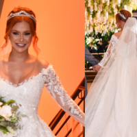 Vestido com cristais swarovski e festão de R$ 2 milhões: veja fotos e detalhes do casamento de Mirela Janis e Yugnir Ângelo