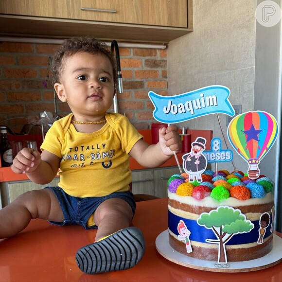 Viviane Araújo e Guilherme Militão são papais do pequeno Joaquim, de 8 meses