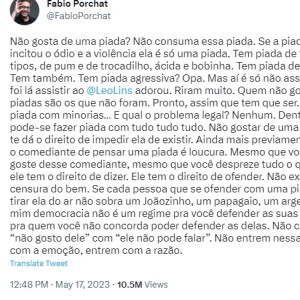 Fábio Porchat defendeu seu posicionamento sobre Léo Lins após críticas