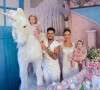 Zé Felipe optou por look branco para festa de 2 anos da filha Maria Alice