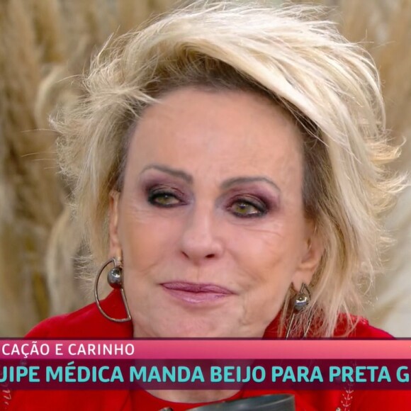 Ana Maria Braga se emociona ao ver Preta Gil chorando em seu programa.