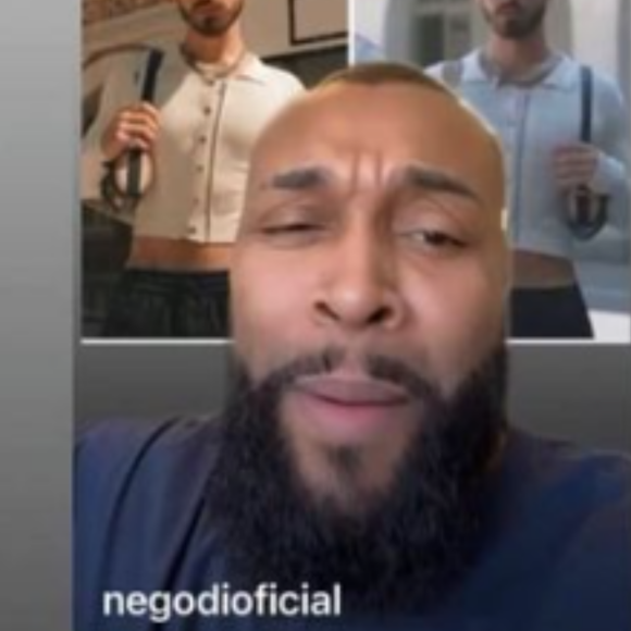 A partir do vídeo com discurso homofobico de Nego Di, Rafael Cardoso faz publicação para concordar com o humorista no seu perfil.