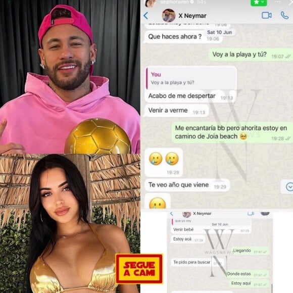 Neymar mandou mensagem pedindo para se encontrar com Sephora Maria