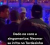 O jornalista Leo Dias postou um vídeo de Neymar aparentemente discutindo no camarote