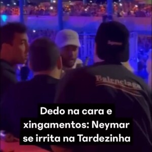 O jornalista Leo Dias postou um vídeo de Neymar aparentemente discutindo no camarote