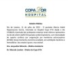 Comunicado publicado no perfil de MC Marcinho confirmando a cirurgia para colocar o coração artificial.