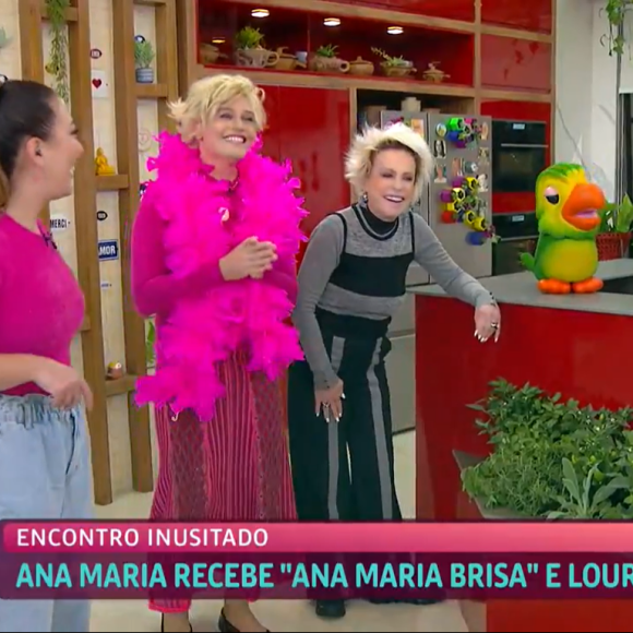 Ana Maria Braga deu risada ao ver a aparência do Louro Enzo que é uma imitação do Louro José.