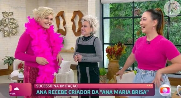 Ana Maria Braga e Juliane Massaoka receberam Ana Maria Brisa no 'Mais Você'.