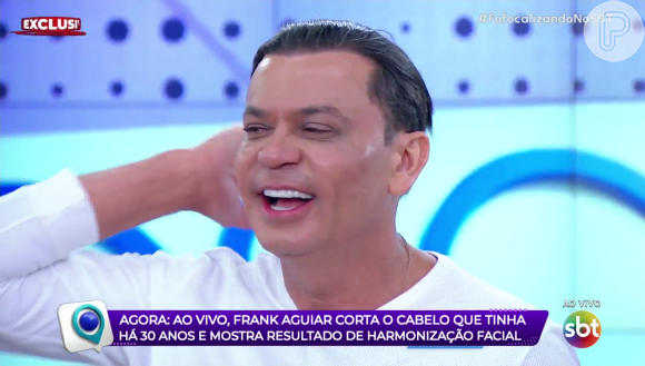 Frank Aguiar se submeteu à harmonização facial com o 'Fofocalizando' um mês após a polêmica transformação de Stenio Garcia
