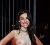 Além do body com ilusão de ótica de nudez, Bianca Andrade completou o look com uma calça preta