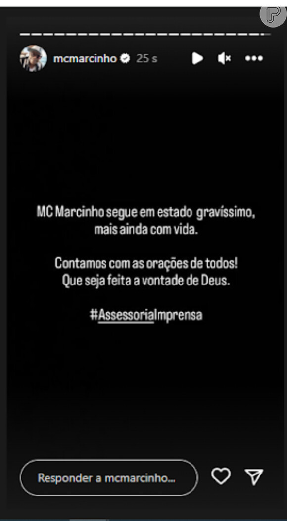 Equipe de MC Marcinho negou a morte do funkeiro em comunicado no Instagram