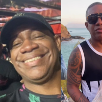 Irmão de MC Marcinho chora ao jogar cinzas do funkeiro em alto mar no RJ: 'É a nossa despedida'. Assista ao vídeo