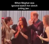 Meghan Markle e Príncipe Harry conversam com uma convidada do evento no vídeo que viralizou no TikTok