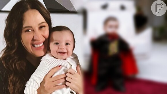 Filho de Claudia Raia e Jarbas Homem de Mello vira mini-vampiro em mesversário de Halloween