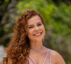 Em 'Ilhados com a Sogra', Fernanda Souza usou look lilás da grife PatBo