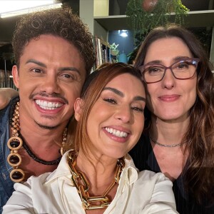 Fernanda Paes Leme e Silvero Pereira participaram do 'Alma de Cozinheira', programa de Paola Carosella no GNT