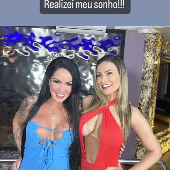 Andressa Urach e Elisa Sanches gravaram vídeo pornô juntas