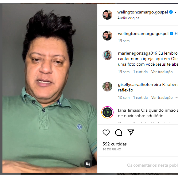 'Ela jamais faria isso. Não a defendo por ser esposa do meu irmão, não': Welington Camargo defende Graciele Lacerda