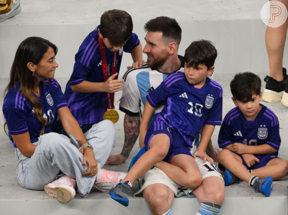 Messi e Antonela Roccuzzo já são pais de três meninos