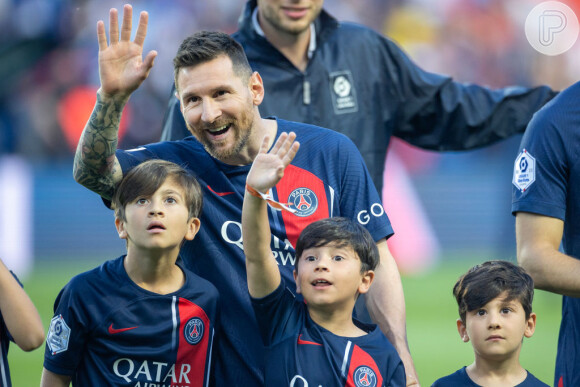 Messi e Antonela Roccuzzo são pais de Thiago, 10, Mateo, 7 e Ciro, 4