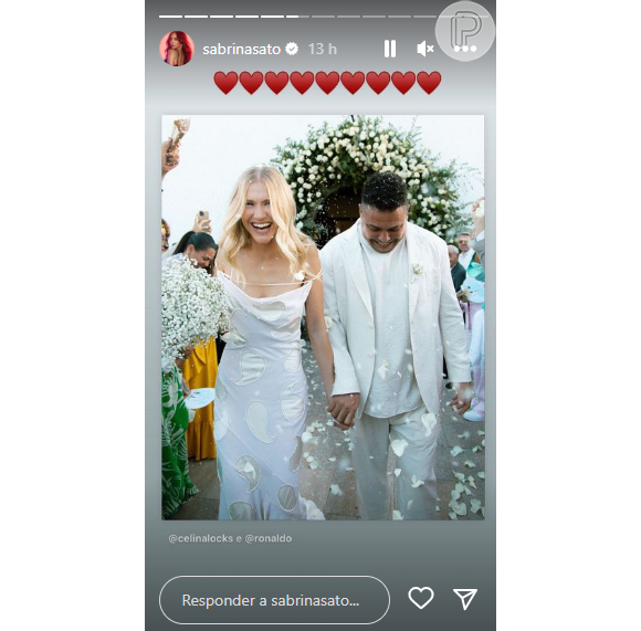 Vestido de noiva de Celina Looks em seu casamento com Ronaldo 'Fenômeno' não foi luxuoso e teve o caimento de uma 'camisola', mas as joias deram toda a riqueza do momento