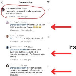 Igor Camargo questionou como Graciele Lacerda pode dizer que não sabia das interações do perfil fake