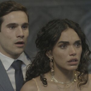 Em Fuzuê, Miguel (Nicolas Prattes) e Luna (Giovana Cordeiro) ficam em choque com a aparição de César (Leopoldo Pacheco)