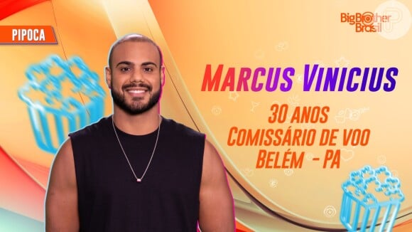 Pipoca BBB 24: Marcus Vinicius é comissário de bordo, natural de Belém do Pará, mas vive em São Paulo