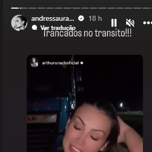 Filho de Andressa Urach, Arthur, mostra resultado do 'surto' de sua mãe durante viagem de carro