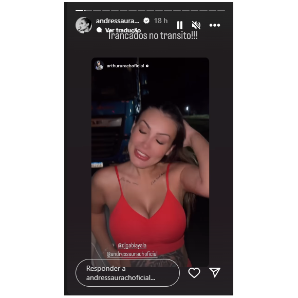 Filho de Andressa Urach, Arthur, mostra resultado do 'surto' de sua mãe durante viagem de carro