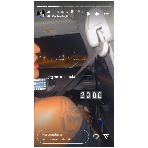 Andressa Urach e Arthur Urach suspeitaram de algum tipo de emboscada durante viagem de carro e trocaram engarrafamento por um hotel