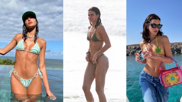 Flagras de Bruna Marquezine na praia: atriz mescla ousadia e elegância em biquínis únicos que dão o que falar. Fotos!