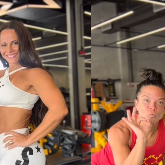 Viviane Araújo destaca corpão torneado em dia de treinos intensos e dá o que falar na internet